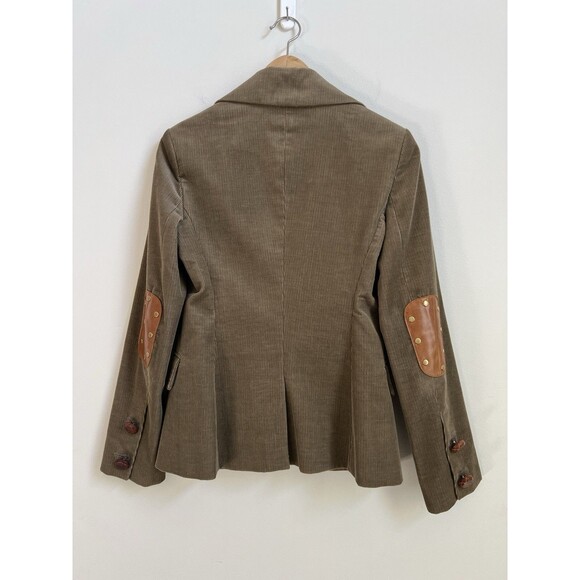 Lauren Moffatt Corduroy Elbow Patch Blazer Jacket S Cotton Made in USA Western - Picture 2 of 13